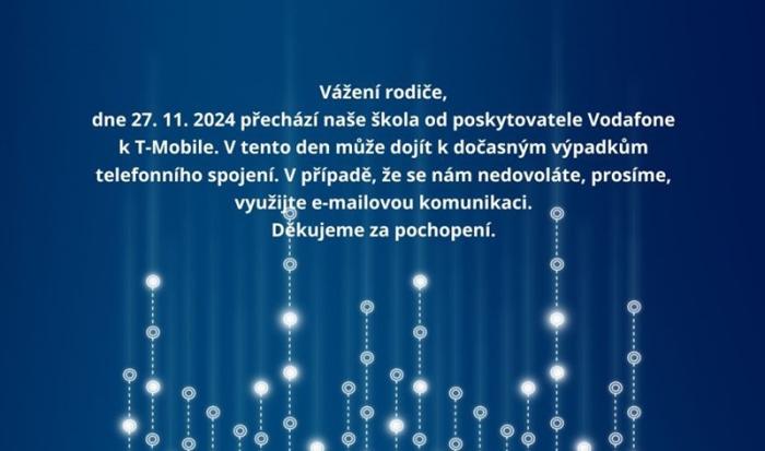 Dočasné výpadky telefonního spojení 27. 11. 2024